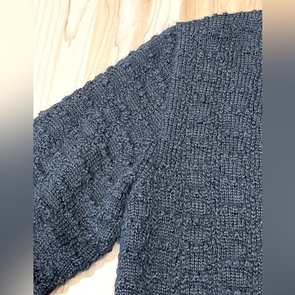 ETNIKO 100% Baby Alpaca Long Sleeve Cardigan Sweater - Black, Size S - Picture 7 of 15